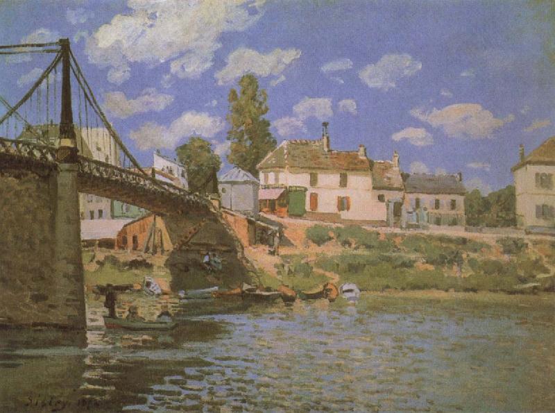 Alfred Sisley The Bridge at Villeneuve-la-Garenne